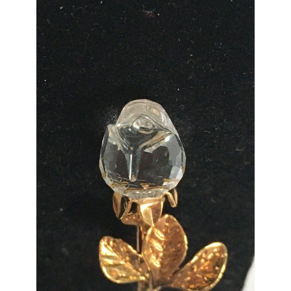 Swarovski Crystal Rose Pin Accessory Flower Mothers Day Gift Idea Jewelry - Picture 4 of 8